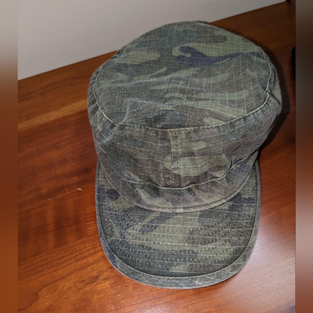 Military cadet Camo Cap Ladies Medium 100% Cotton EUC - Picture 2 of 6